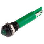 RS PRO Green Panel Mount Indicator, 110V ac, 8mm Mounting Hole Size, IP67