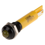 RS PRO Yellow Panel Mount Indicator, 110V ac, 8mm Mounting Hole Size, IP67