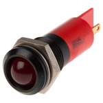 RS PRO Yellow Panel Mount Indicator, 220V ac, 14mm Mounting Hole Size, Faston, Solder Lug Termination, IP67