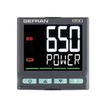 Gefran 650 PID Temperature Controller, 48 x 48mm, 2 Output Relay, 20  27 V ac/dc Supply Voltage