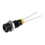 RS PRO Yellow Panel Mount Indicator, 2V dc, 6mm Mounting Hole Size, Lead Pin Termination