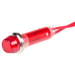 CAMDENBOSS Red Panel Mount Indicator, 240V, 8mm Mounting Hole Size, Lead Wires Termination
