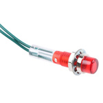 CAMDENBOSS Red Panel Mount Indicator, 28V, 6.4mm Mounting Hole Size, Lead Wires Termination