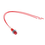 CAMDENBOSS Red Panel Mount Indicator, 240V, 6.4mm Mounting Hole Size, Lead Wires Termination