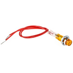 CAMDENBOSS Orange Panel Mount Indicator, 240V, 6.4mm Mounting Hole Size, Lead Wires Termination