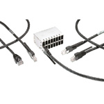 TE Connectivity Black Cat5e Cable 2m Male RJ.5/Male RJ45