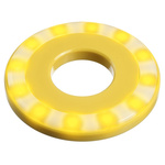 APEM Yellow Panel Mount Indicator, 12 → 24V dc, 22.2mm Mounting Hole Size, Lead Wires Termination, IP67