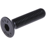 RS PRO Black, Self-Colour Steel Hex Socket Countersunk Screw, DIN 7991, M10 x 30mm