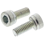 RS PRO Bright Zinc Plated Steel Hex Socket Cap Screw, DIN 912, M8 x 12mm