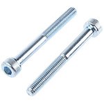 RS PRO Bright Zinc Plated Steel Hex Socket Cap Screw, DIN 912, M10 x 70mm