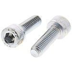 RS PRO Bright Zinc Plated Steel Hex Socket Cap Screw, DIN 912, M12 x 20mm