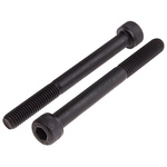 RS PRO Black, Self-Colour Steel Hex Socket Cap Screw, DIN 912, M8 x 90mm