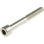 RS PRO Plain Stainless Steel Hex Socket Cap Screw, DIN 912, M12 x 60mm