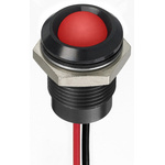 RS PRO Red Panel Mount Indicator, 220V ac, 14mm Mounting Hole Size, Lead Wires Termination, IP67
