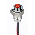 RS PRO Red Panel Mount Indicator, 1.8 → 3.3V dc, 6mm Mounting Hole Size, Lead Wires Termination, IP67