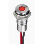 RS PRO Red Panel Mount Indicator, 21.6 → 26.4V dc, 6mm Mounting Hole Size, Lead Wires Termination, IP67