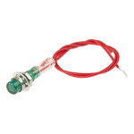 CAMDENBOSS Green Neon Panel Mount Indicator, 240V, 6.4mm Mounting Hole Size, Lead Wires Termination