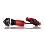 RS PRO Red Panel Mount Indicator, 2V dc, 8mm Mounting Hole Size, Lead Wires Termination, IP67