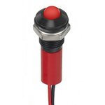 RS PRO Red Panel Mount Indicator, 12V dc, 8mm Mounting Hole Size, Lead Wires Termination, IP67