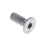 RS PRO Plain Stainless Steel Hex Socket Countersunk Screw, ISO 10642, M6 x 16mm