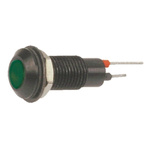 Marl Green Panel Mount Indicator, 12V dc, 6.4mm Mounting Hole Size