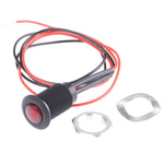 Oxley Red Panel Mount Indicator, 10.2mm Mounting Hole Size, Lead Wires Termination