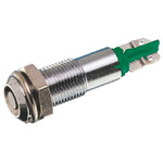 Signal Construct Green Indicator, 20 → 28V, 6mm Mounting Hole Size, Lead Wires Termination
