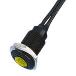 Oxley Yellow Panel Mount Indicator, 230V ac, 10.2mm Mounting Hole Size, Lead Wires Termination, IP66