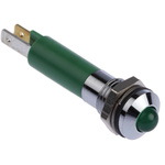 CML Innovative Technologies Green Panel Mount Indicator, 24V, 8mm Mounting Hole Size, Solder Tab Termination, IP67