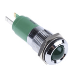 CML Innovative Technologies Green Panel Mount Indicator, 24V, 14mm Mounting Hole Size, Solder Tab Termination, IP67