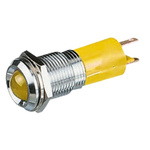 CML Innovative Technologies Yellow Panel Mount Indicator, 24V, 14mm Mounting Hole Size, Solder Tab Termination, IP67