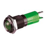 CML Innovative Technologies Green Panel Mount Indicator, 24V, 14mm Mounting Hole Size, Solder Tab Termination, IP67