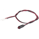 Dialight Red Panel Mount Indicator, 5V dc, 6.4mm Mounting Hole Size, Lead Wires Termination