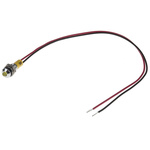 RS PRO Yellow Panel Mount Indicator, 24V dc, 6mm Mounting Hole Size, Lead Wires Termination, IP67