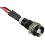 RS PRO White Panel Mount Indicator, 2V dc, 8mm Mounting Hole Size, Lead Wires Termination, IP67