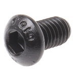 RS PRO Black, Self-Colour Steel Hex Socket Button Screw, ISO 7380, M6 x 10mm