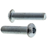 RS PRO Bright Zinc Plated Steel Hex Socket Button Screw, ISO 7380, M8 x 35mm