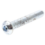 RS PRO Bright Zinc Plated Steel Hex Socket Button Screw, ISO 7380, M8 x 50mm