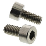 RS PRO Plain Stainless Steel Hex Socket Cap Screw, DIN 912, M4 x 8mm