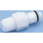 Straight Hose Coupling 1/4in Coupling Insert - Non-Valved, Thread Mount, 1/4 in NPT Male, Acetal