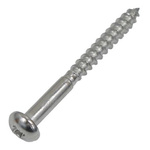 RS PRO Pozidriv Round Stainless Steel Wood Screw, A2 304, 5mm Thread, 25mm Length