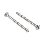 RS PRO Pozidriv Round Stainless Steel Wood Screw, A2 304, 5mm Thread, 65mm Length