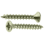 RS PRO Pozidriv Countersunk Steel Wood Screw Yellow Passivated, Zinc Plated, 3.5mm Thread, 25mm Length