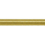 RS PRO Plain Brass Threaded Rod, M3, 1m