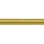 RS PRO Plain Brass Threaded Rod, M6, 1m