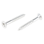 RS PRO Pozidriv Countersunk Stainless Steel Wood Screw, A2 304, 3.5mm Thread, 25mm Length