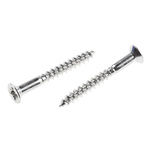 RS PRO Pozidriv Countersunk Stainless Steel Wood Screw, A2 304, 3.5mm Thread, 30mm Length