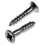 RS PRO Pozidriv Countersunk Stainless Steel Wood Screw, A2 304, 4mm Thread, 20mm Length