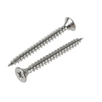 RS PRO Pozidriv Countersunk Stainless Steel Wood Screw, A2 304, 5mm Thread, 50mm Length