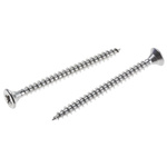 RS PRO Pozidriv Countersunk Stainless Steel Wood Screw, A2 304, 4mm Thread, 50mm Length